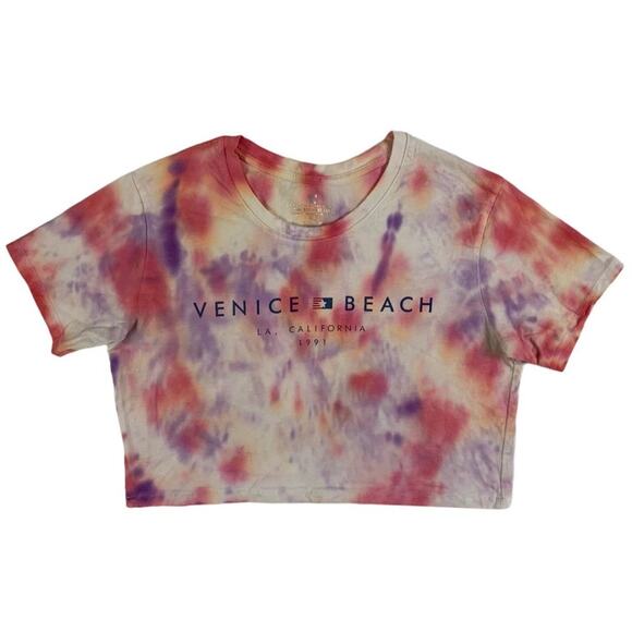 Venice Beach California Crop Top T-Shirt - Picture 1 of 3